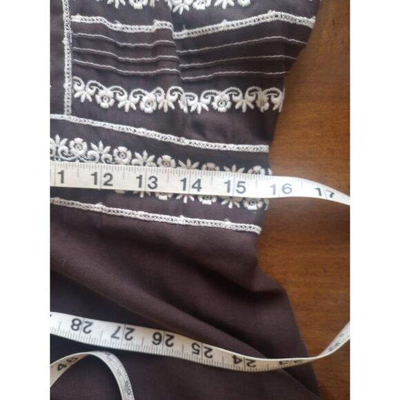 Vtg Avalon Classics Inc Women's Maxi Dress Sz 16 Embroidered 70s Gunne Sax Style - Picture 9 of 11